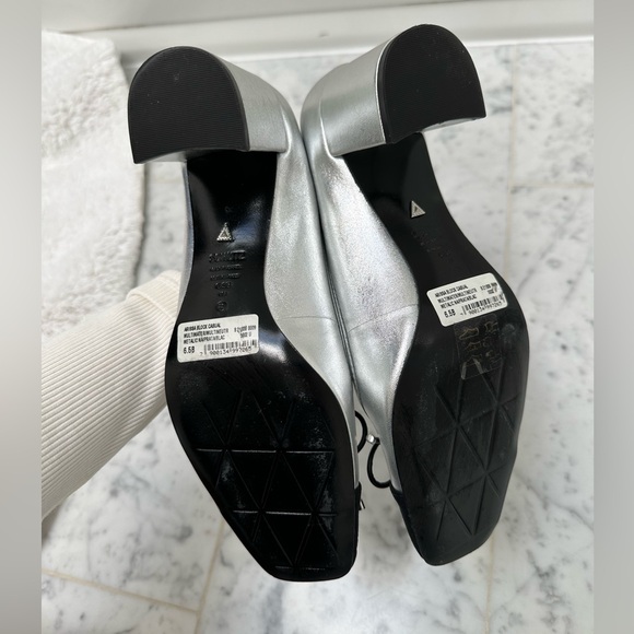 SCHUTZ Silver Arissa Block Casual Heels - Picture 5 of 7